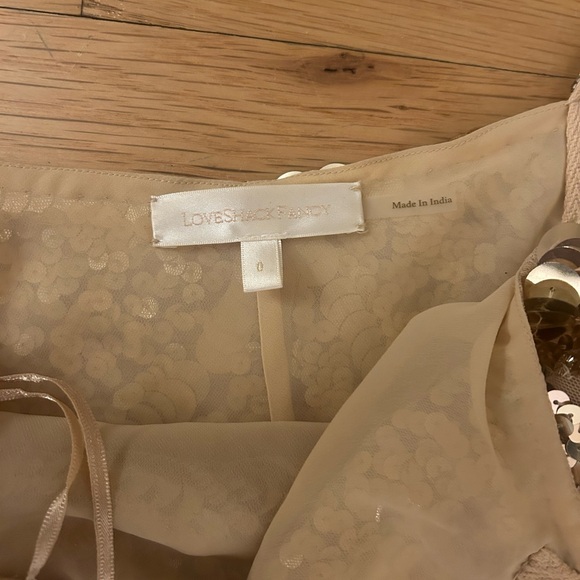 LoveShackFancy Rose Gold Sequin Mini Dress - Picture 3 of 4